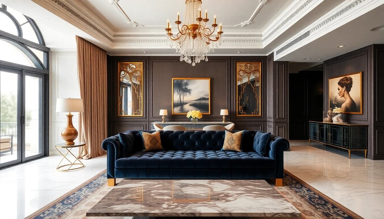 Luxury style room design created with DecorAI AI Interior Design App