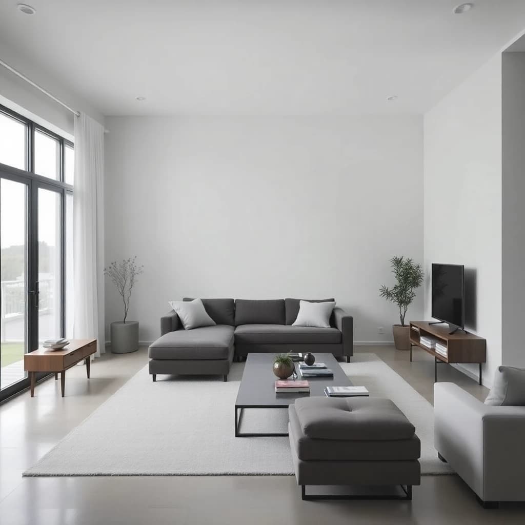 Minimalist style room design created with DecorAI AI Interior Design App